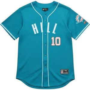 Pro Standard Miami Dolphins Tyreek Hill‎ 10 Baseball Jersey Teal Mens XL New